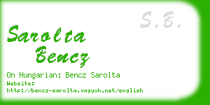 sarolta bencz business card